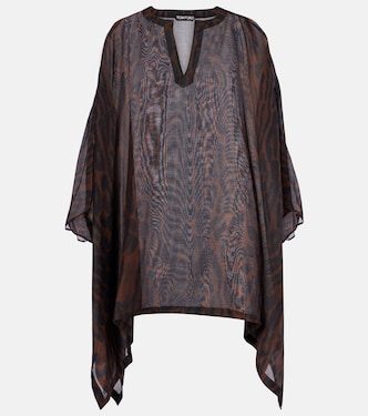 Caftano in cotone e seta con stampa | Tom Ford