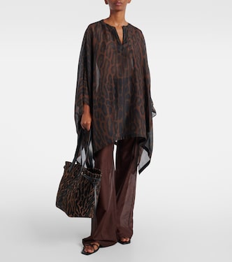 Caftano in cotone e seta con stampa | Tom Ford