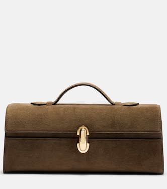 Slim Symmetry suede tote bag | Savette