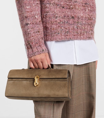 Tote Slim Symmetry aus Veloursleder | Savette
