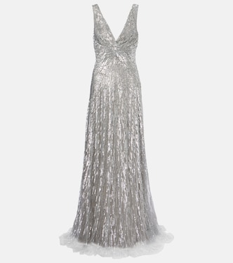 Sequined tulle gown | Monique Lhuillier