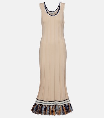 Julianna cotton and cashmere midi dress | Simkhai