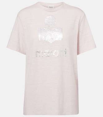 T-shirt Zewel in lino con logo | Marant Etoile