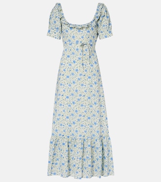 Sorana floral ruffled cotton midi dress | Rixo