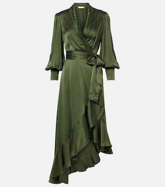 Wickelkleid aus Seidensatin | Zimmermann