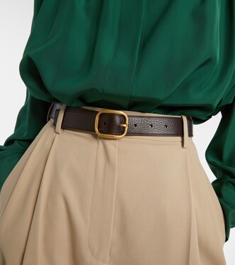 Rounded leather belt | Loewe