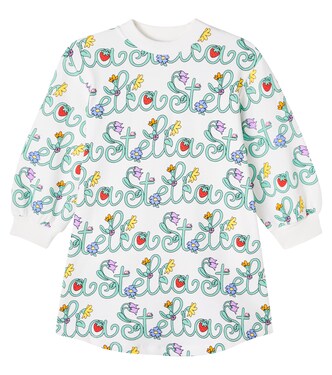 Logo棉质针织运动衫式连衣裙 | Stella McCartney Kids