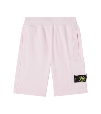 Compass cotton jersey shorts | Stone Island Junior