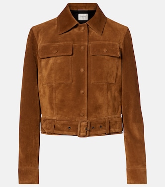 Belted cropped suede jacket | Saint Laurent