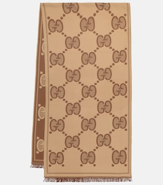 Sciarpa in jacquard di lana GG | Gucci