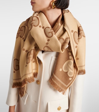 Sciarpa in jacquard di lana GG | Gucci
