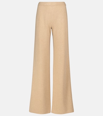 Lexington wide-leg cashmere knit pants | Loro Piana