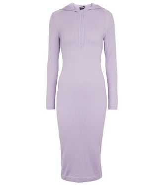Robe midi à capuche en cachemire et soie | Tom Ford
