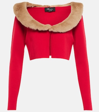 Cárdigan de punto con pelo sintético | Blumarine
