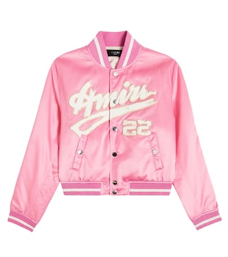 Bomber de satén con logo | Amiri Kids