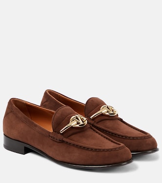 Mocassins VLogo Gate en daim | Valentino Garavani