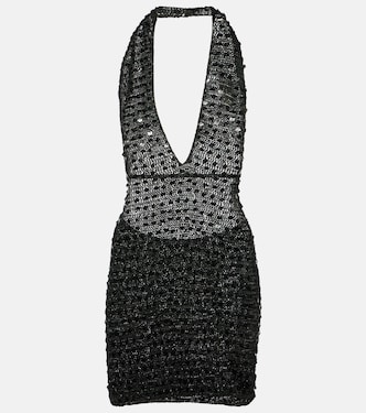 Sequined halterneck minidress | Aya Muse