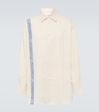 Camicia in cotone e lino a righe | JW Anderson