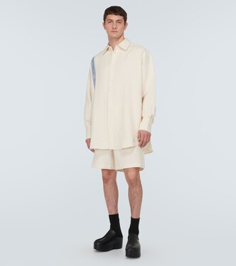 Camicia in cotone e lino a righe | JW Anderson