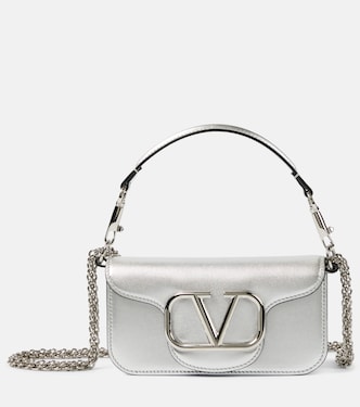 Schultertasche Locò Small aus Metallic-Leder | Valentino Garavani