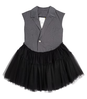 Embellished pinstripe tulle dress | Caroline Bosmans