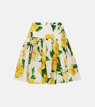 Minifalda de popelín de algodón plisada | Dolce&Gabbana