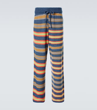 Pantaloni Leo in cashmere e cotone a righe | The Elder Statesman