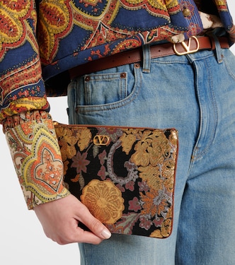 VLogo Signature Small jacquard pouch | Valentino Garavani