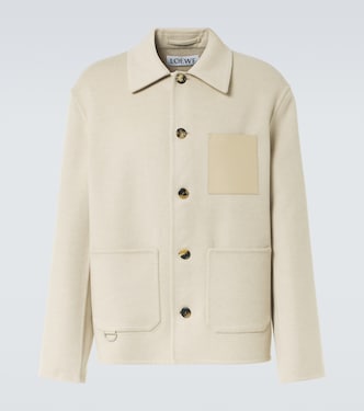 Jacke aus Wolle und Kaschmir mit Leder | Loewe