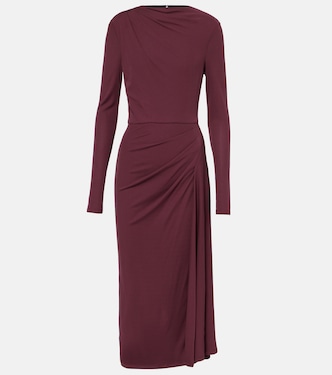 Draped crêpe jersey midi dress | Erdem