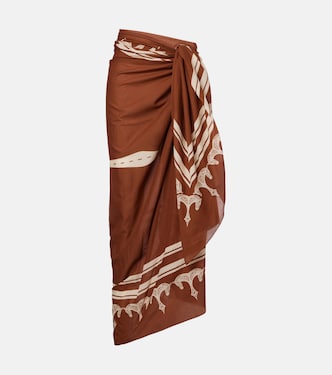 Cotton printed beach cover-up | Johanna Ortiz