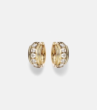 Boucles d'oreilles Dainty Boulevard en or 14 ct et diamants | Stone and Strand