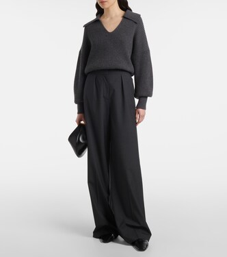 Ribbed-knit wool-blend polo sweater | Joseph