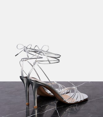 Sandalen aus Metallic-Leder | Gianvito Rossi