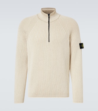 Compass wool and cotton-blend sweater | Stone Island