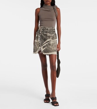 Sisysnap distressed denim miniskirt | Rick Owens