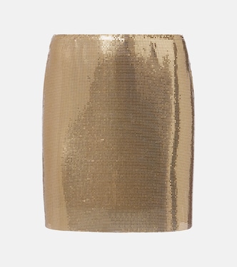 Metallic mesh miniskirt | Versace