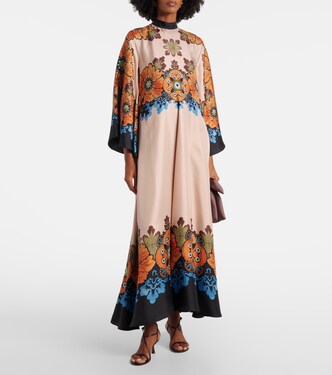 Magnifico floral silk maxi dress | La DoubleJ