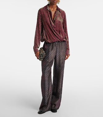 Bedrucktes Wickeltop Cedal | Dries Van Noten
