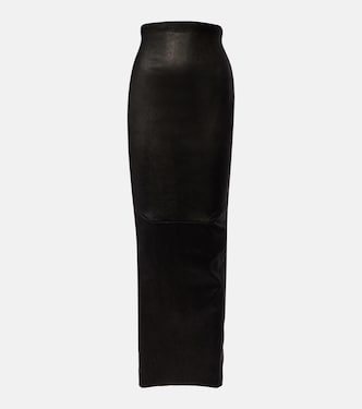 Maxirock Dirt Pillar aus Leder  | Rick Owens
