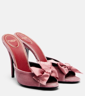 Marie A bow-detail velvet mules | Valentino Garavani