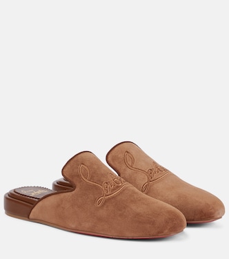 Navy Coolito Donna suede slippers | Christian Louboutin
