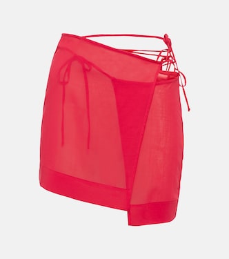 Asymmetric wrap miniskirt | Nensi Dojaka