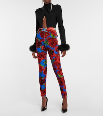 Leggings in velluto con stampa | Magda Butrym