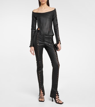 Hinge-seam leather pants | Dion Lee