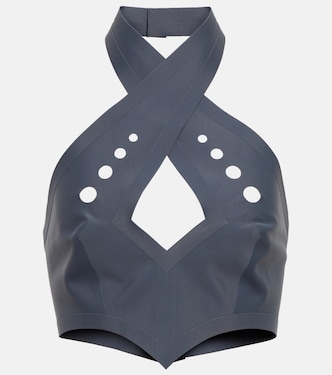 Perforated jersey crop top | Jean Paul Gaultier