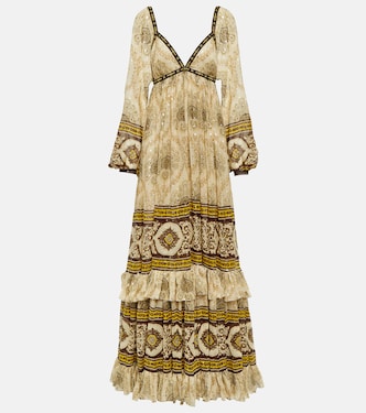 Robe longue en jacquard de soie mélangée | Etro
