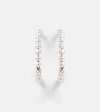 Orecchini in oro 18kt con perle e diamanti | Persée