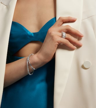 Bague Classic Triple Row en or blanc 18 ct et diamants | Suzanne Kalan