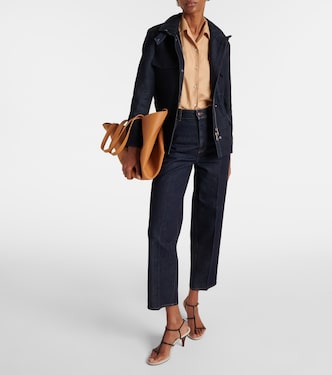 Jeans rectos cropped de tiro alto | Loro Piana